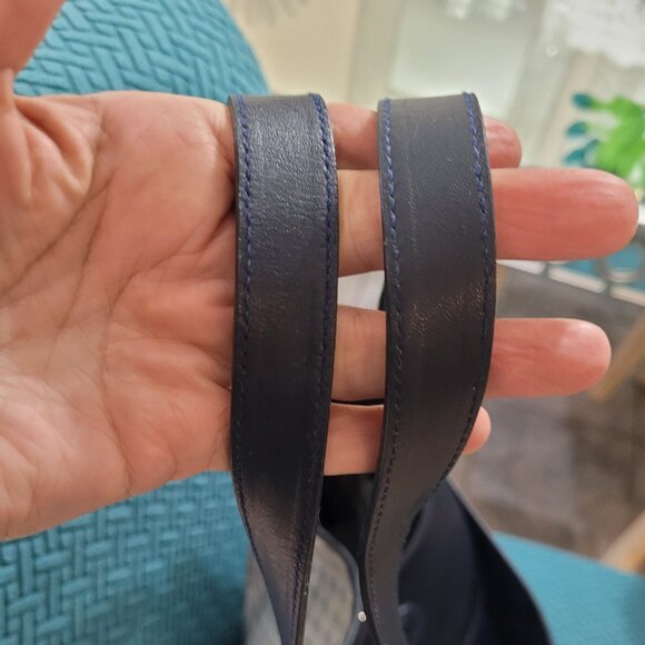 GUCCI MICRO GG**LARGE TOTE/SHOULDER BAG** NAVY - Picture 13 of 16